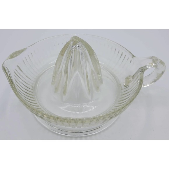 Vintage Glass Citrus Reamer - Clear Glass - Picture 1 of 5